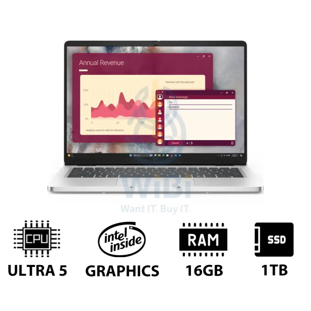 Dell Pro 14 - 14’’ FHD+ Non-Touch / Ultra 7 235U vPro / 16GB / 1TB (NVMe M.2 SSD) / DOS (Without OS) / 1YW - Laptop