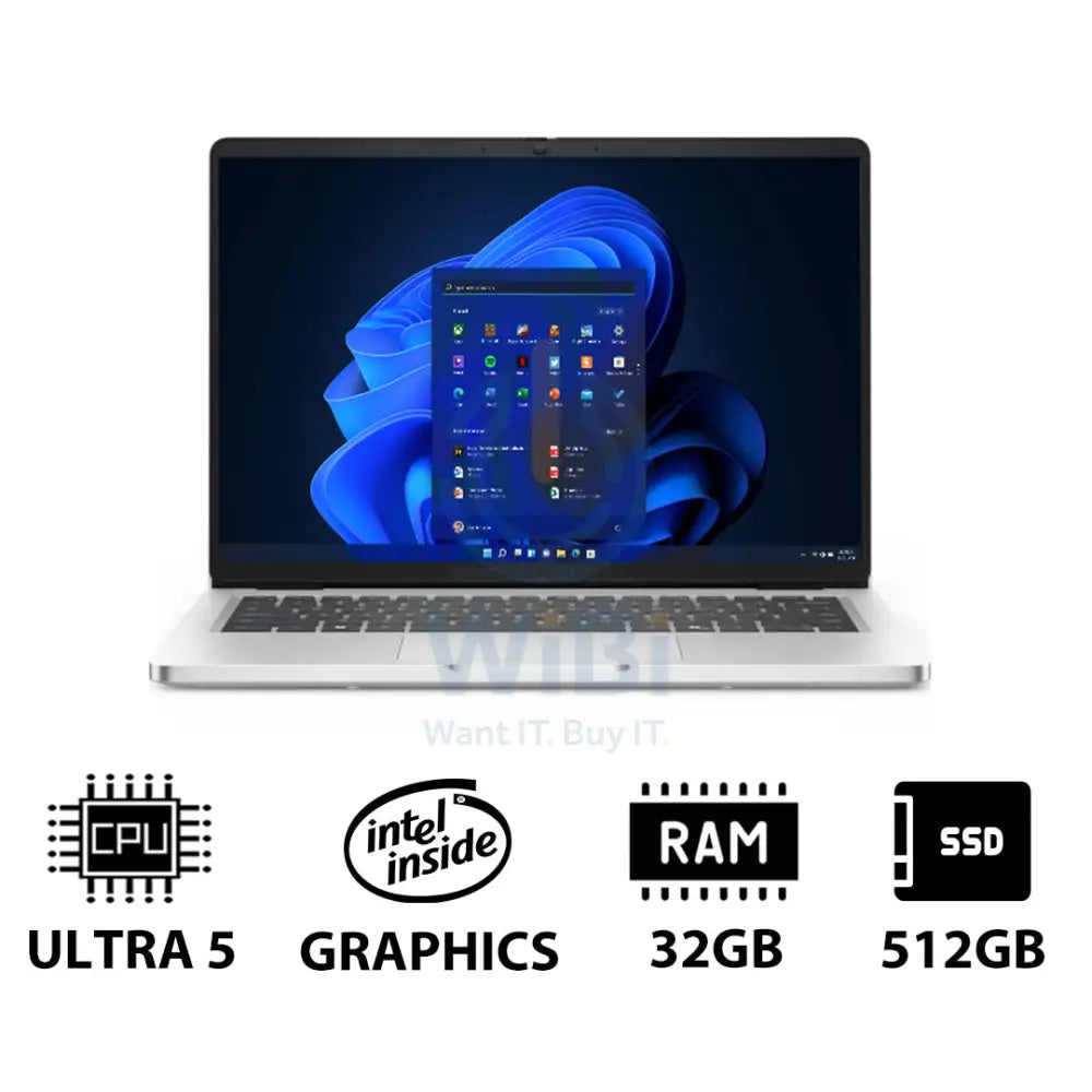 Dell Pro 14 - 14’’ FHD+ Non-Touch / Ultra 7 235U vPro / 32GB / 512GB (NVMe M.2 SSD) / Win 11 Pro / 1YW - Laptop Laptops