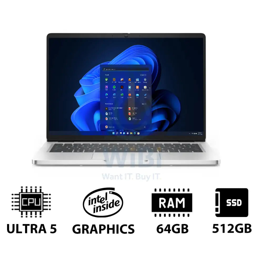 Dell Pro 14 - 14’’ FHD+ Non-Touch / Ultra 7 235U vPro / 64GB / 512GB (NVMe M.2 SSD) / Win 11 Pro / 1YW - Laptop Laptops