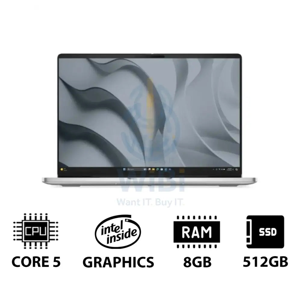 Dell Pro 16 PC16250 - 16’’ FHD+ Non-Touch / Core 5 120U / 8GB / 512GB (NVMe M.2 SSD) / DOS (Without OS) / 1YW - Laptop