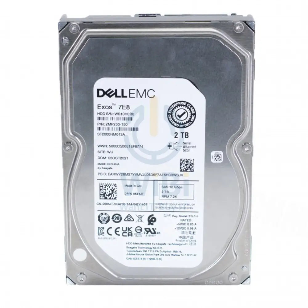 Dell SAS Hard Drive - 2TB / 3.5-inch / SAS / 7.2K RPM / 12Gbps Accessories > Server & Workstations