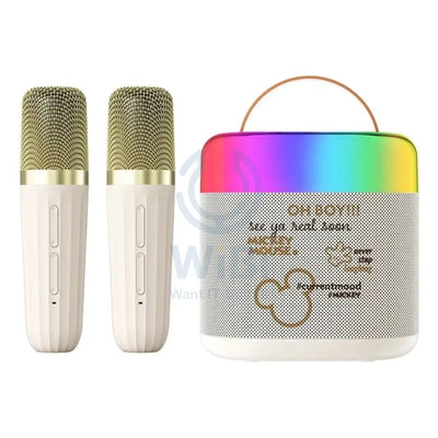 Disney K1 dual Wireless karaoke Microphone And Speaker - Mickey Beige Accessories > Audio > Speakers