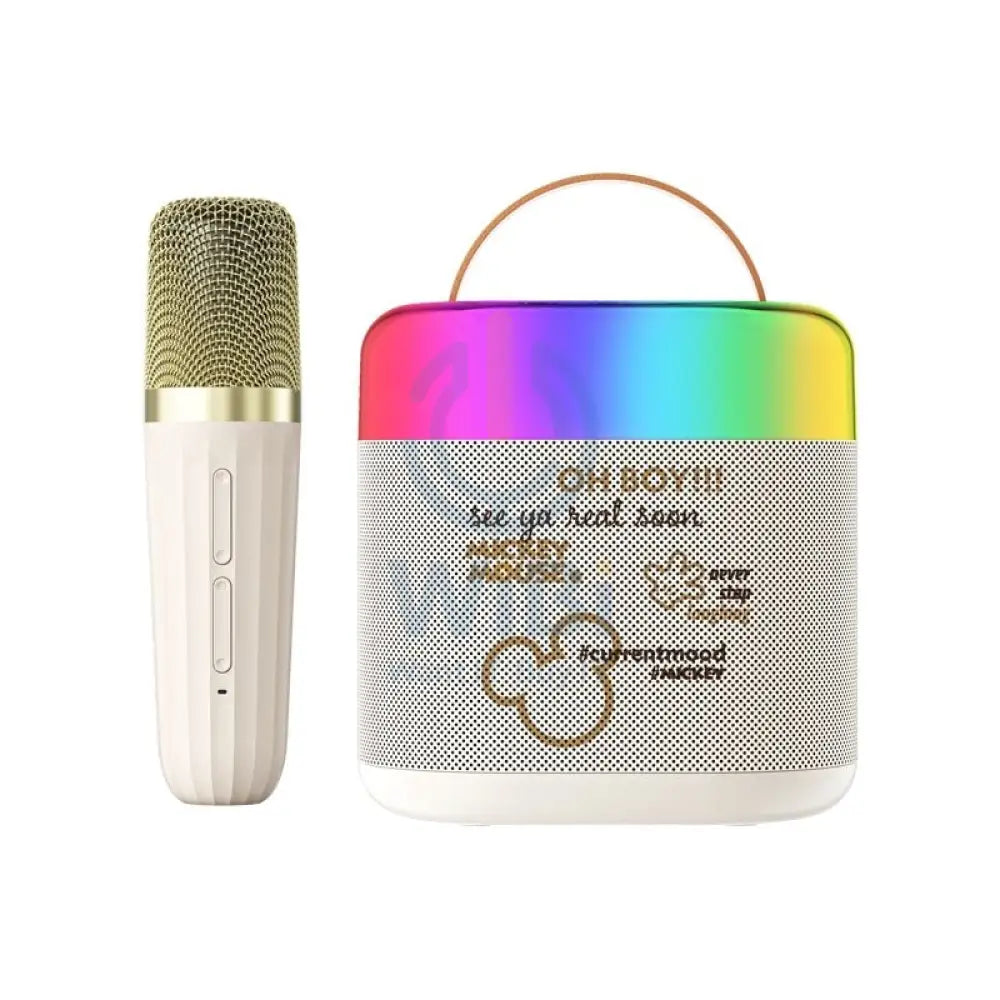 Disney K1 single Wireless karaoke Microphone And Speaker - Mickey Beige Accessories > Audio > Speakers