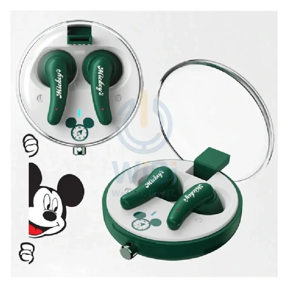 Disney QS-27 Bluetooth Wireless headphones - Mickey Green Accessories > Audio > Headphones