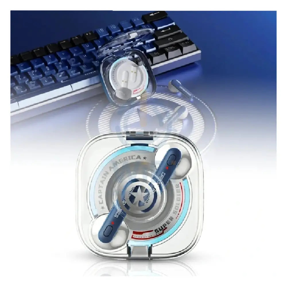 Disney QS-28 Bluetooth Wireless headphones - Captain American Blue Accessories > Audio > Headphones