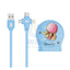 Disney QS-C01 100th anniversary one-to-three telescopic data cable - Little Winne Blue Accessories > Cables &