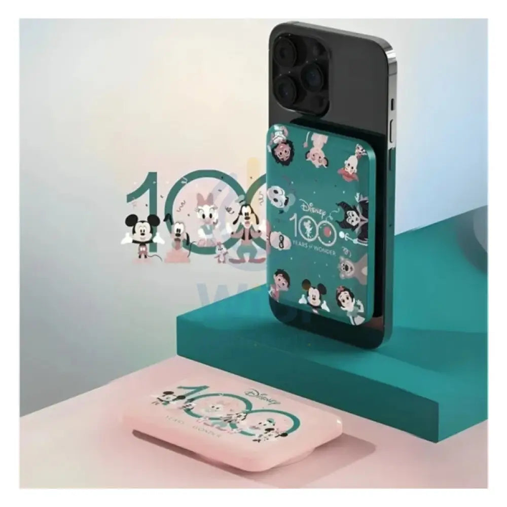 Disney QS-C02 100th anniversary Wireless Magnetic Power Bank - Mickey Green Accessories > Power Bank