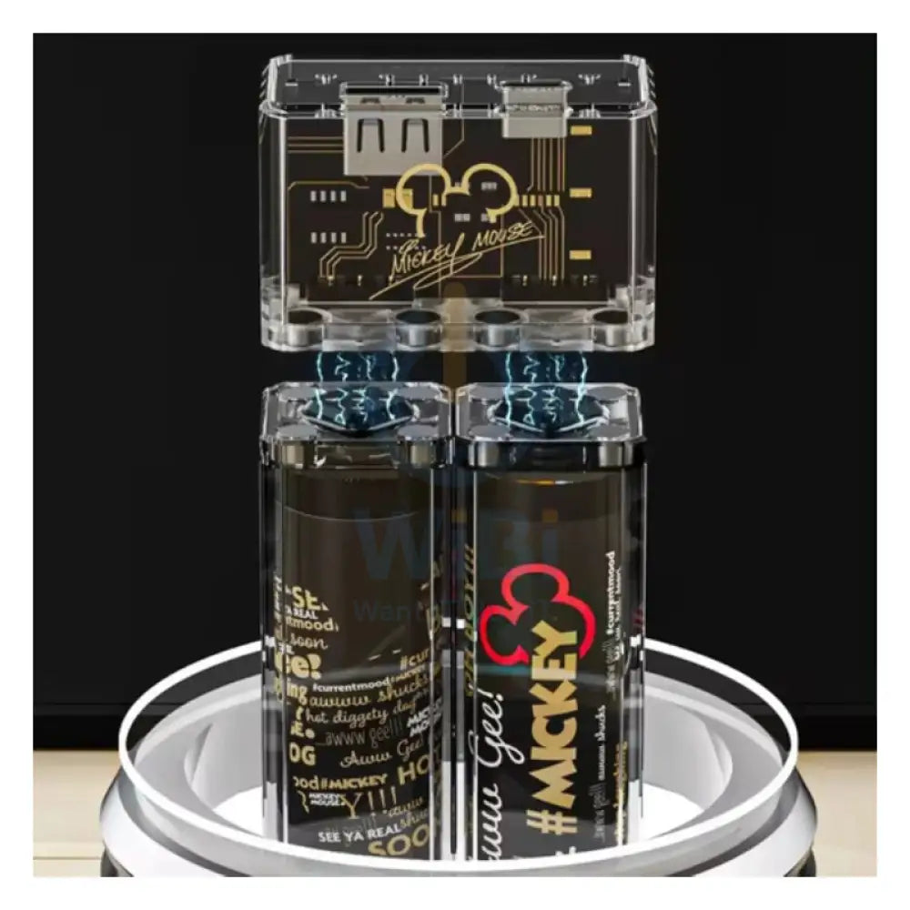 Disney QS-D01 Set Transparent Magnetic Power Bank - Mickey Black Accessories > Power Bank