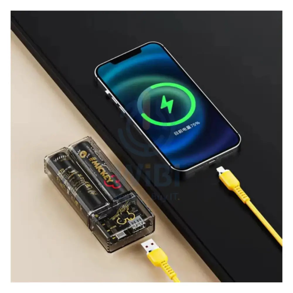 Disney QS-D01 Set Transparent Magnetic Power Bank - Mickey Black Accessories > Power Bank