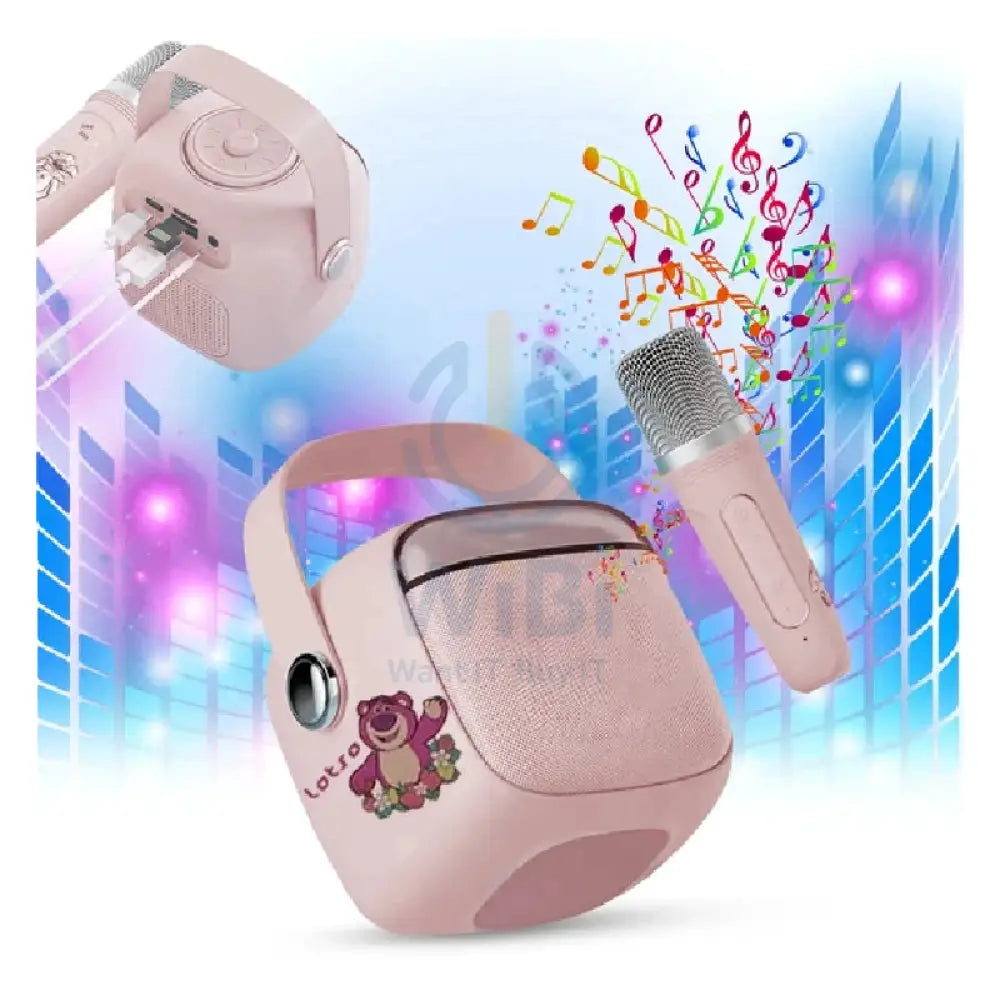 Disney QS-S3 Portable karaoke microphone speaker - Lotso Pink Accessories > Audio > Speakers