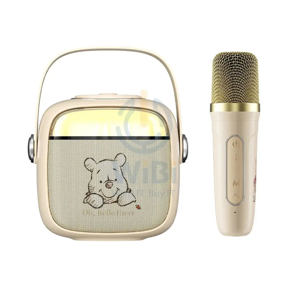 Disney QS-S3 Portable karaoke microphone speaker - Winne Beige Accessories > Audio > Speakers
