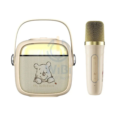 Disney QS-S3 Portable karaoke microphone speaker - Winne Beige Accessories > Audio > Speakers