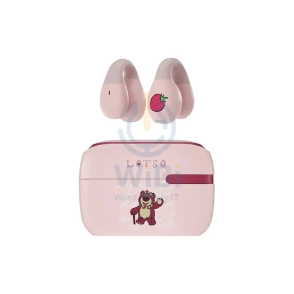 Disney QS-T10 Clip-on Bluetooth Wireless headphones - Lotso Pink Accessories > Audio > Headphones