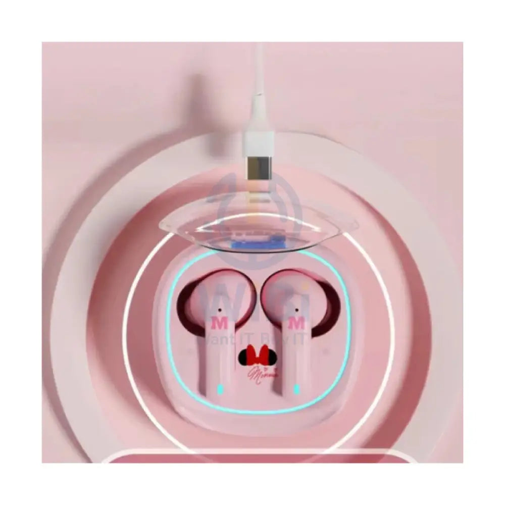 Disney QS-T2 Bluetooth Wireless headphones - Minnie Pink Accessories > Audio > Headphones