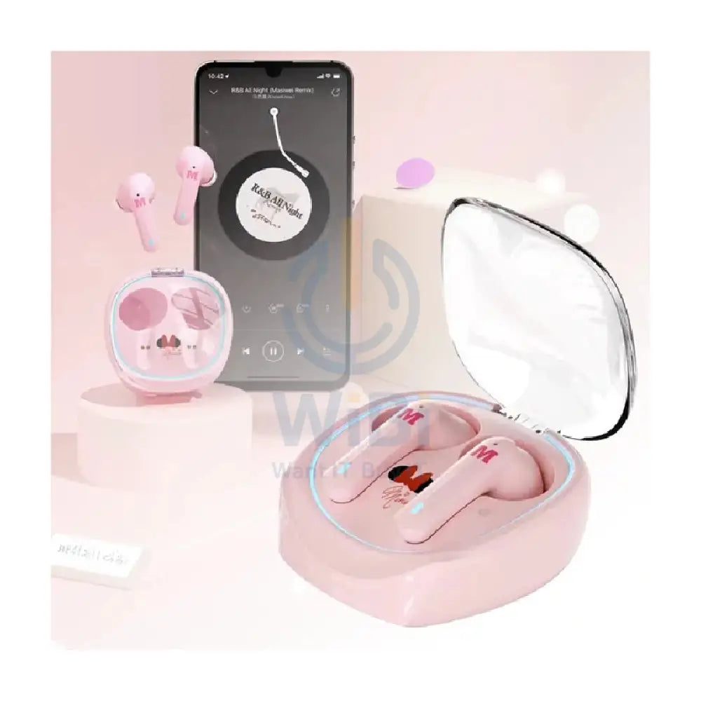 Disney QS-T2 Bluetooth Wireless headphones - Minnie Pink Accessories > Audio > Headphones