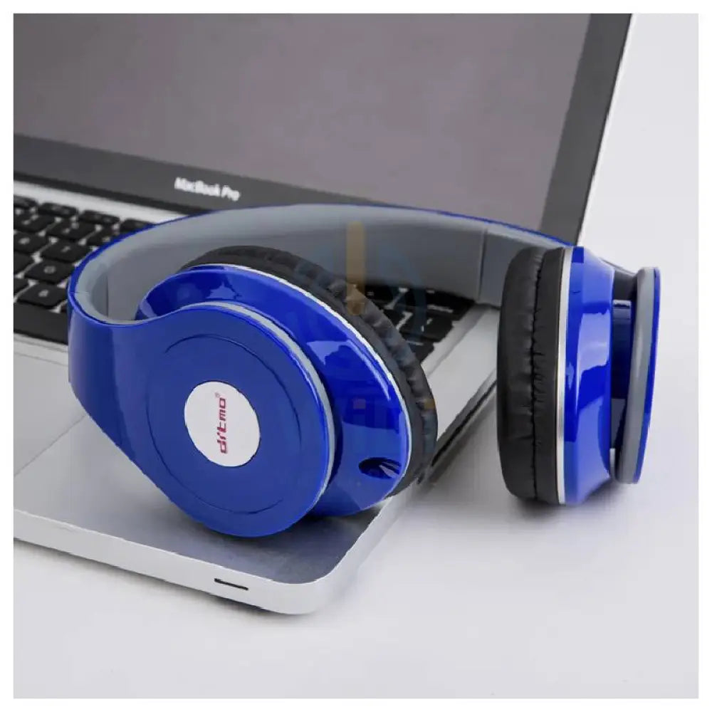 Ditmo DM-2600 Foldable Headset - 3.5mm / Wired / Blue Accessories > Audio > Headphones