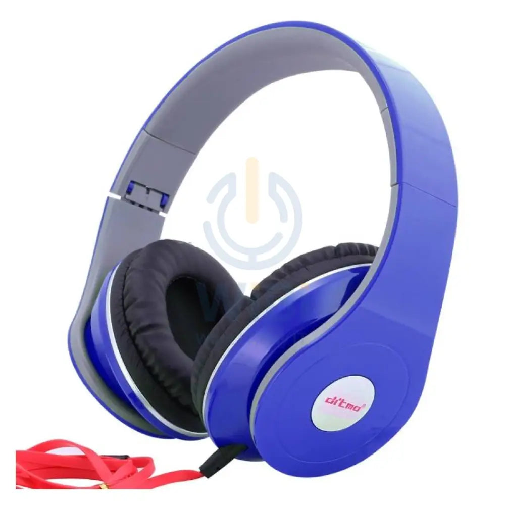 Ditmo DM-2600 Foldable Headset - 3.5mm / Wired / Blue Accessories > Audio > Headphones