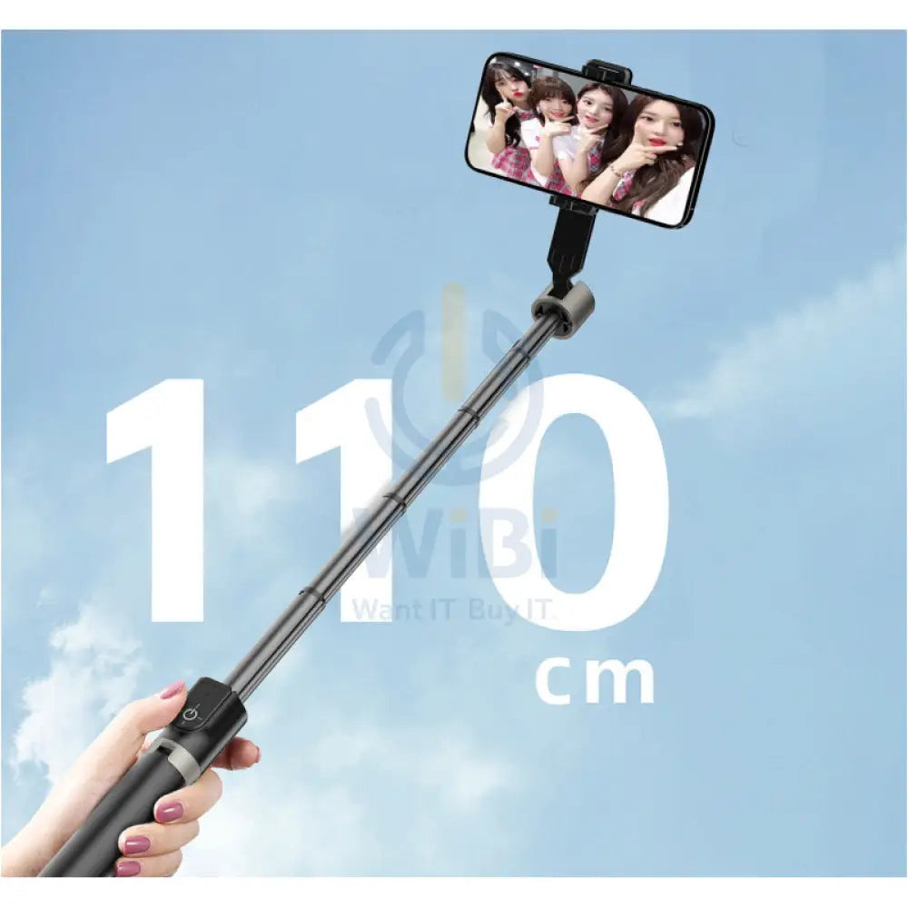 DUDAO F18 Retractable Remote Control Tripod Selfie Stick - Black Accessories > Mobiles & Tablets > Mobiles > Mobile