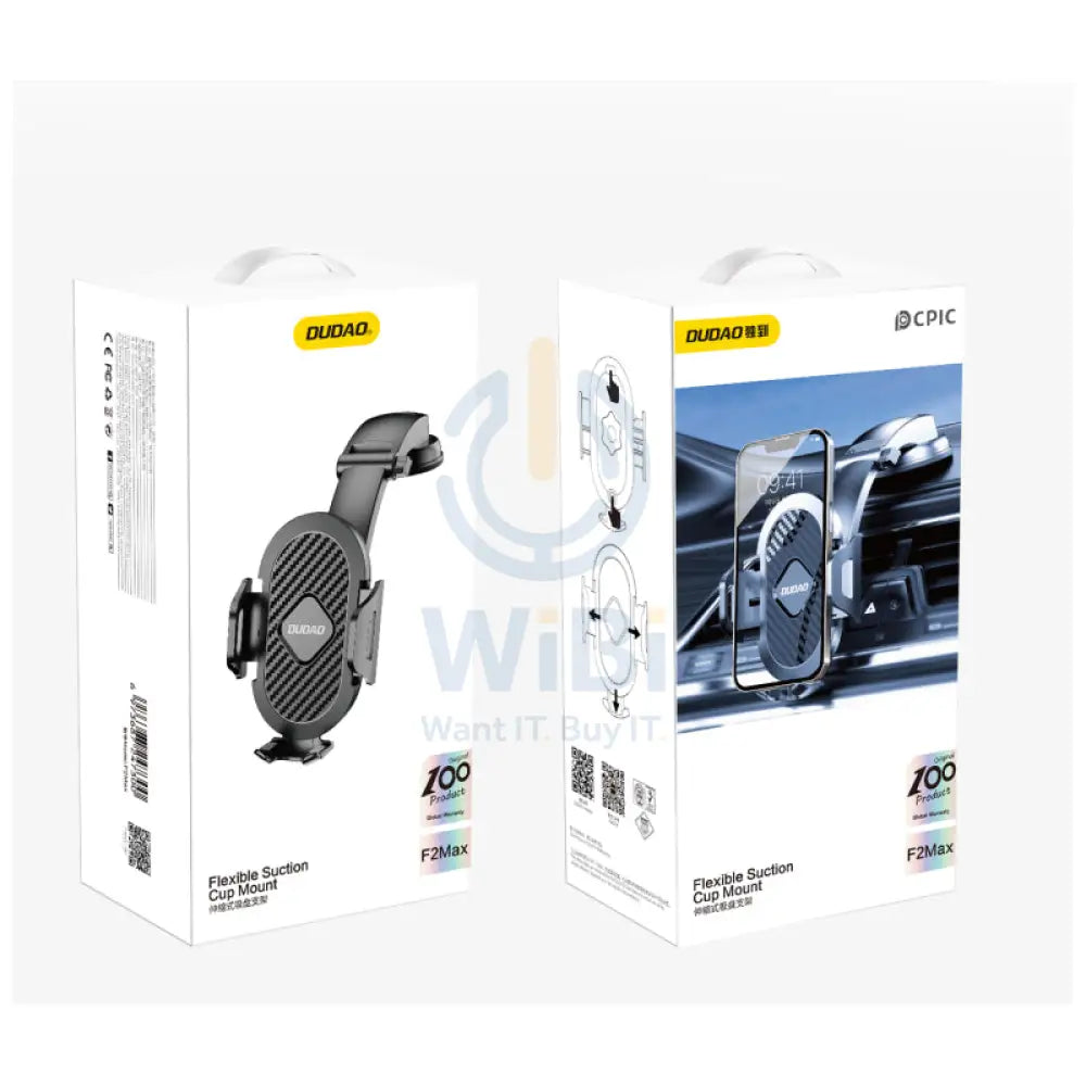 DUDAO F2 MAX Flexible Mobile Car Holders - Black Accessories > Mobiles & Tablets > Mobiles > Mobile Holder / Stands