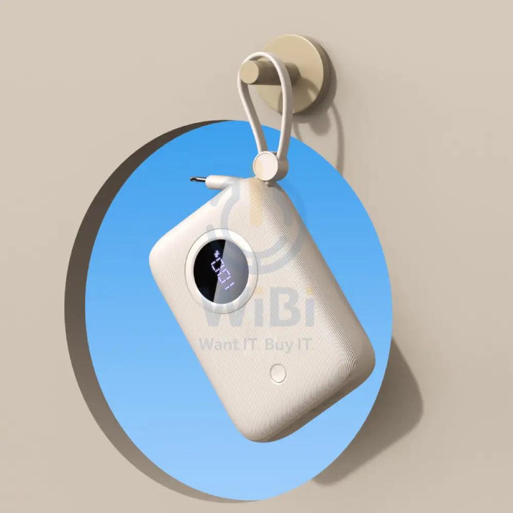 DUDAO K14 Upgrade Power Bank Built-in Cable - 10,000mAh / 22.5W / Beige Accessories > Power Bank