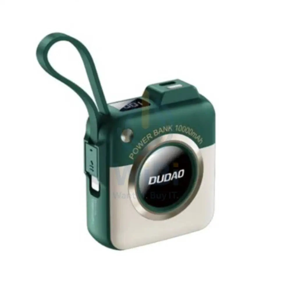 DUDAO K23L Wireless Power Bank Built-In Cable - 10,000mAh / 22.5W / Green Accessories > Power Bank