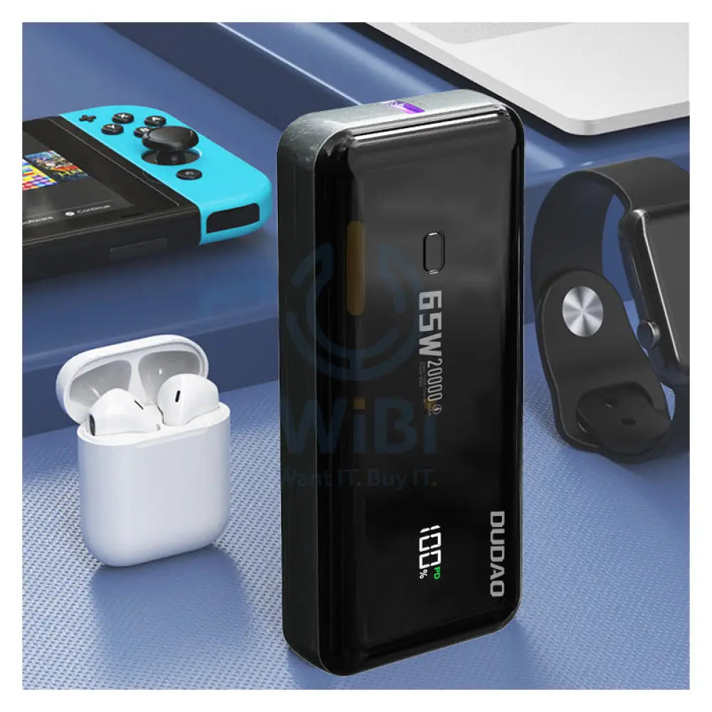 DUDAO K65 Digital Power Bank - 20,000mAh / 65W / Black Accessories > Power Bank