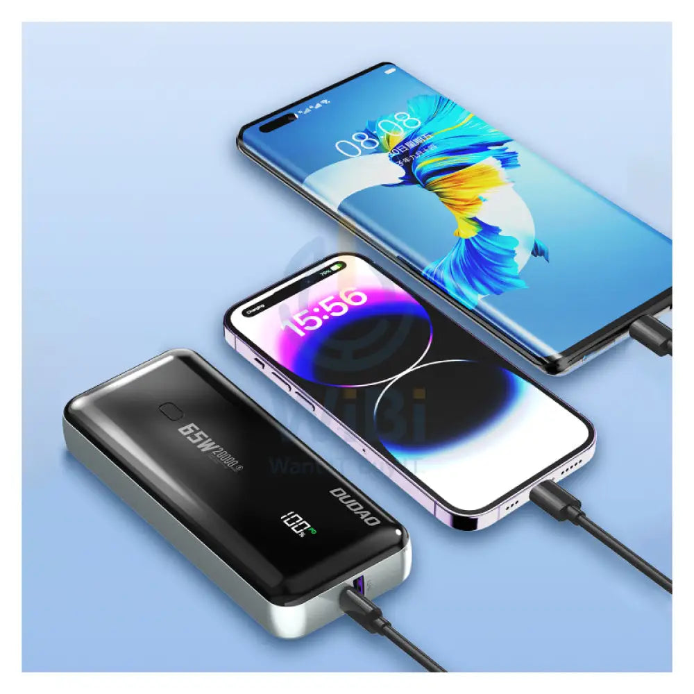 DUDAO K65 Digital Power Bank - 20,000mAh / 65W / Black Accessories > Power Bank
