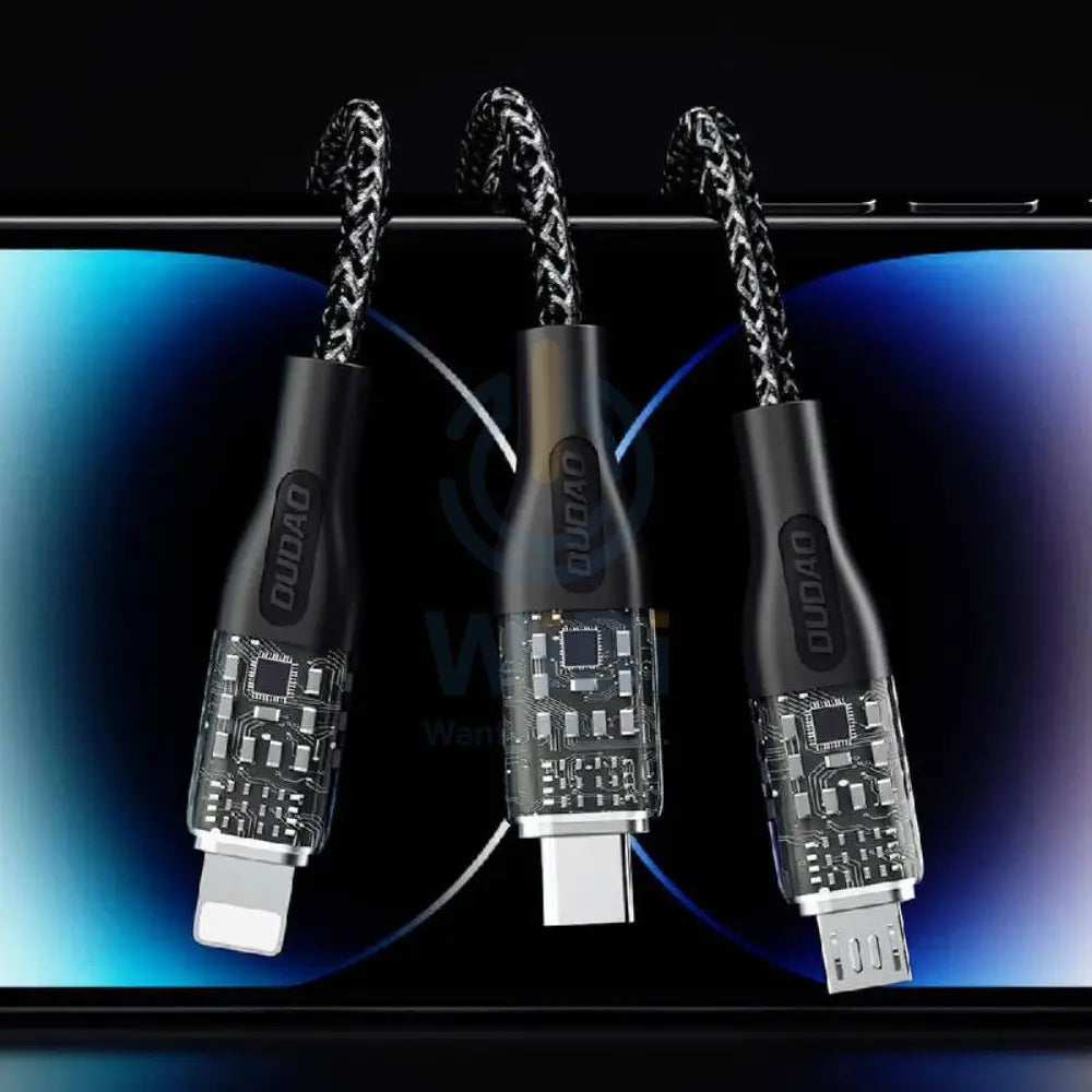 DUDAO L22X Data Cable - 1.2 Meter / 120W / USB-A / USB-C / Lightning / micro USB / Grey Accessories > Cables &