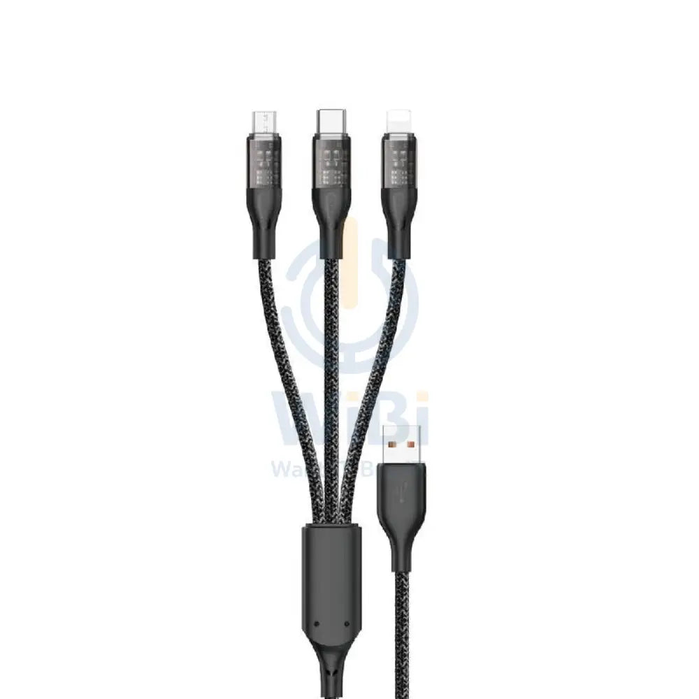 DUDAO L22X Data Cable - 1.2 Meter / 120W / USB-A / USB-C / Lightning / micro USB / Grey Accessories > Cables &