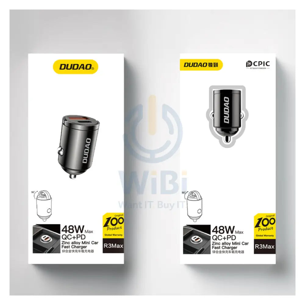 DUDAO R3MAX Fast Car Charger - 48W / Black Accessories > Mobiles & Tablets > Mobiles > Car Chargers