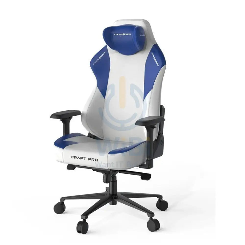 DXRacer Craft Pro Classic Gaming Chair - White/Blue Accessories > Chairs > Gaming Zone