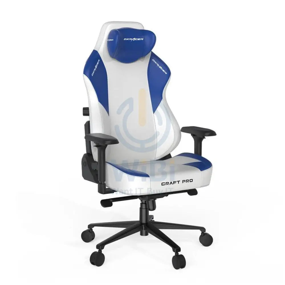 DXRacer Craft Pro Classic Gaming Chair - White/Blue Accessories > Chairs > Gaming Zone