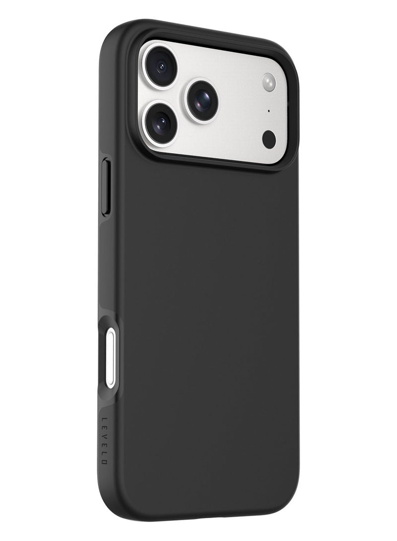 Levelo Dale MagSafe TPU+PC Solid Case For Apple iPhone 18 Pro Max - Black