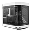 HYTE Y60 Dual Chamber Panoramic Tempered Glass ATX Case with 3 Fans - Black/White