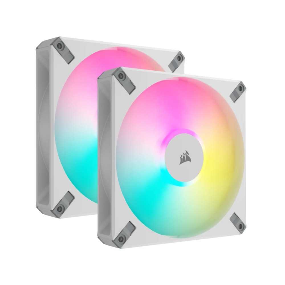 CORSAIR iCUE AF140 RGB ELITE PWM Dual Fan Kit - 140mm / White