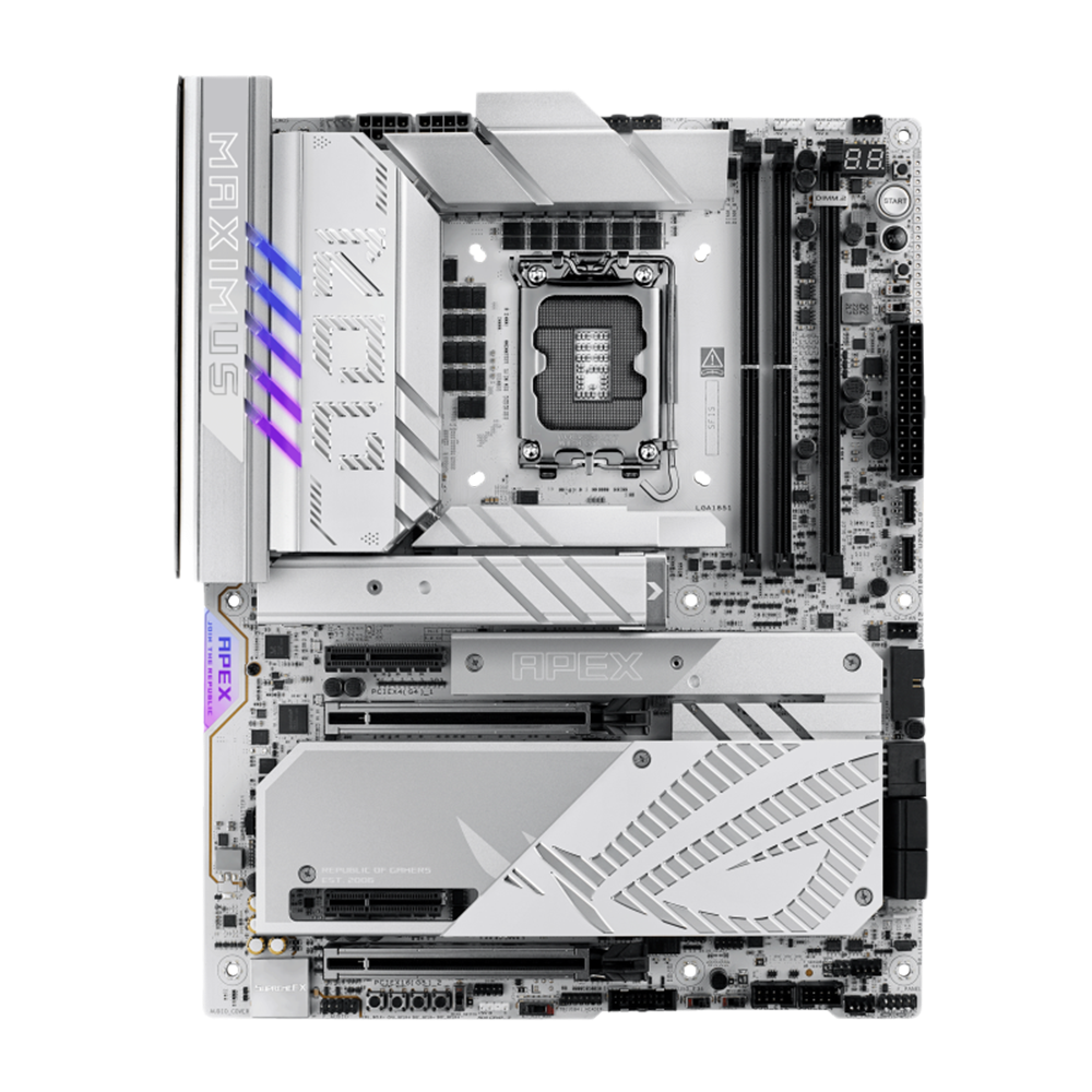 ASUS ROG MAXIMUS Z890 APEX Motherboard - DDR5 / Wi-Fi / Bluetooth / Ethernet / USB  - White