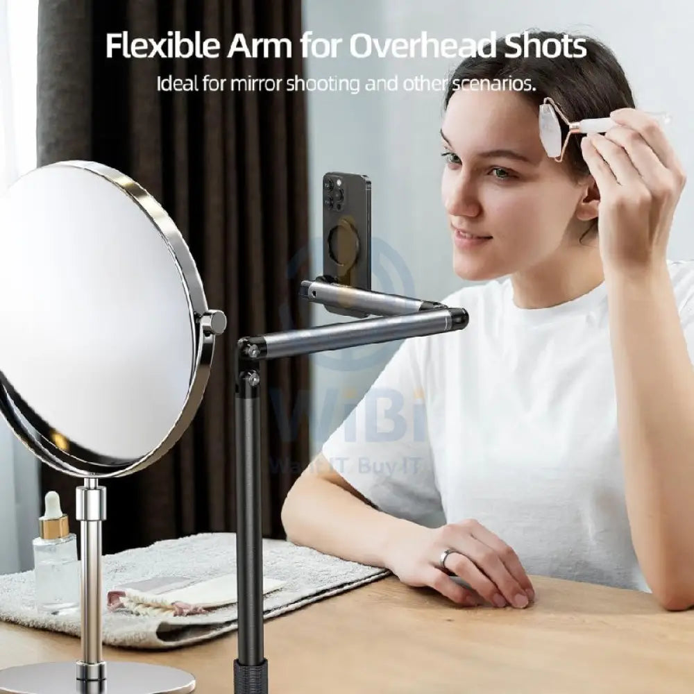 Earldom EH301 2-IN-1 Magnetic Overhead Floor Stand for Phone & Tablet - Black Accessories > Mobiles & Tablets > Mobiles