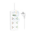 Earldom ES-SC09 11-in-1 Power Strip Extension - 6 Way / UK Plug / USB-A / USB-C / White Accessories > Power > Power