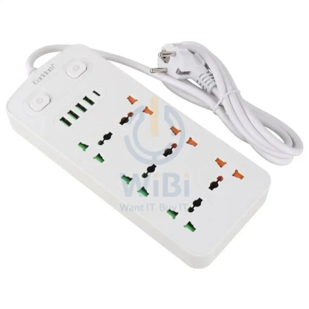 Earldom ES-SC09 11-in-1 Power Strip Extension - 6 Way / UK Plug / USB-A / USB-C / White Accessories > Power > Power