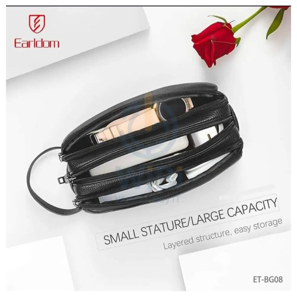 Earldom ET-BG08 Smart Anti-theft Fingerprint Lock Handbag - Black Accessories > Bag
