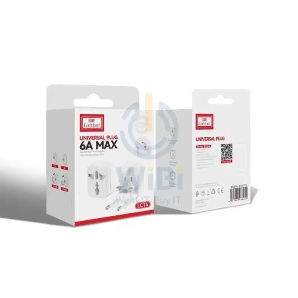Earldom ET-LC15 6A Max Universal Travel Plug - 6A / White Accessories > Power Adapters