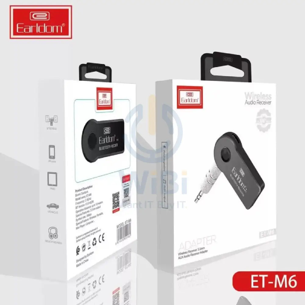 Earldom ET-M6 Wireless Aux Audio Adapter - Black Accessories > Cables & Converters > Cables