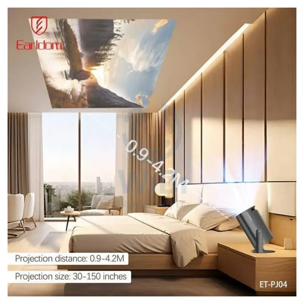 Earldom ET-PJ04 4K Ultra HD Projector - Black Monitors & Projectors > Projectors