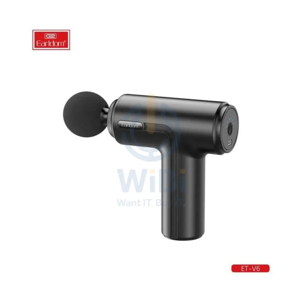 Earldom ET-V6 Mini Vibration Massage Gun - 1200mAh / Black Accessories > Smart Devices