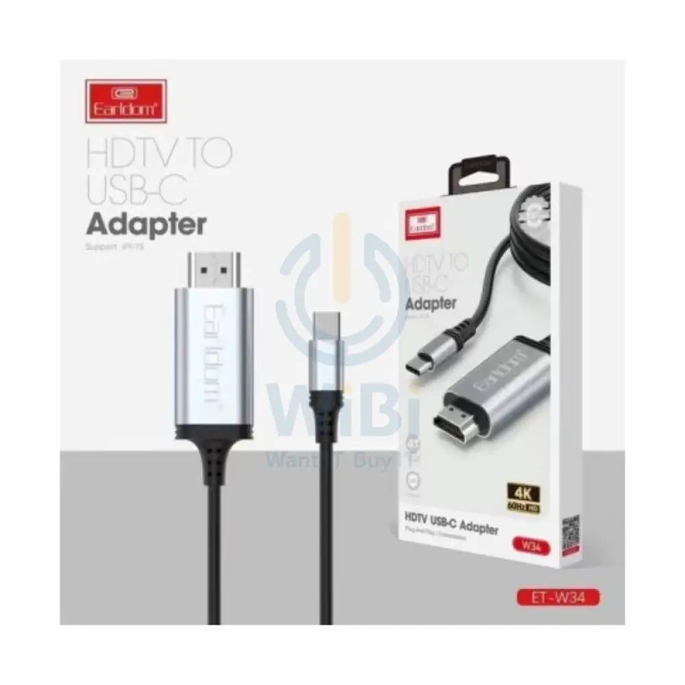 Earldom ET-W34 HDMI To USB-C HD Cable Accessories > Cables & Converters > Cables