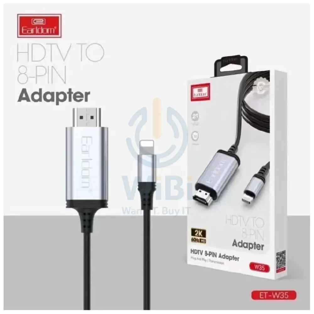 Earldom ET-W35 HDTV to 8-Pin Adapter Cable - Black/Grey Accessories > Cables & Converters