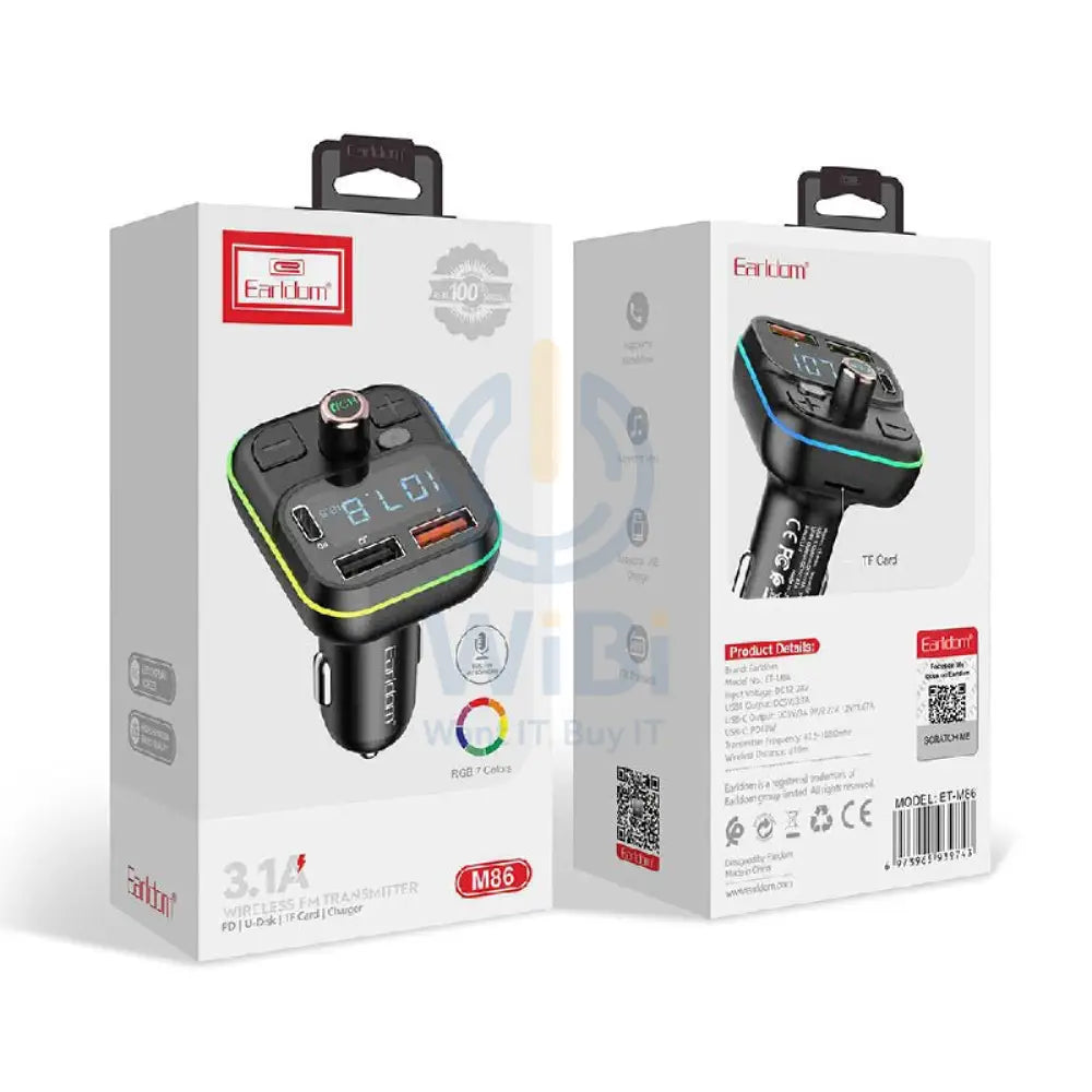Earldom M86 Wireless FM Transmitter - Black Accessories > Audio > Microphone