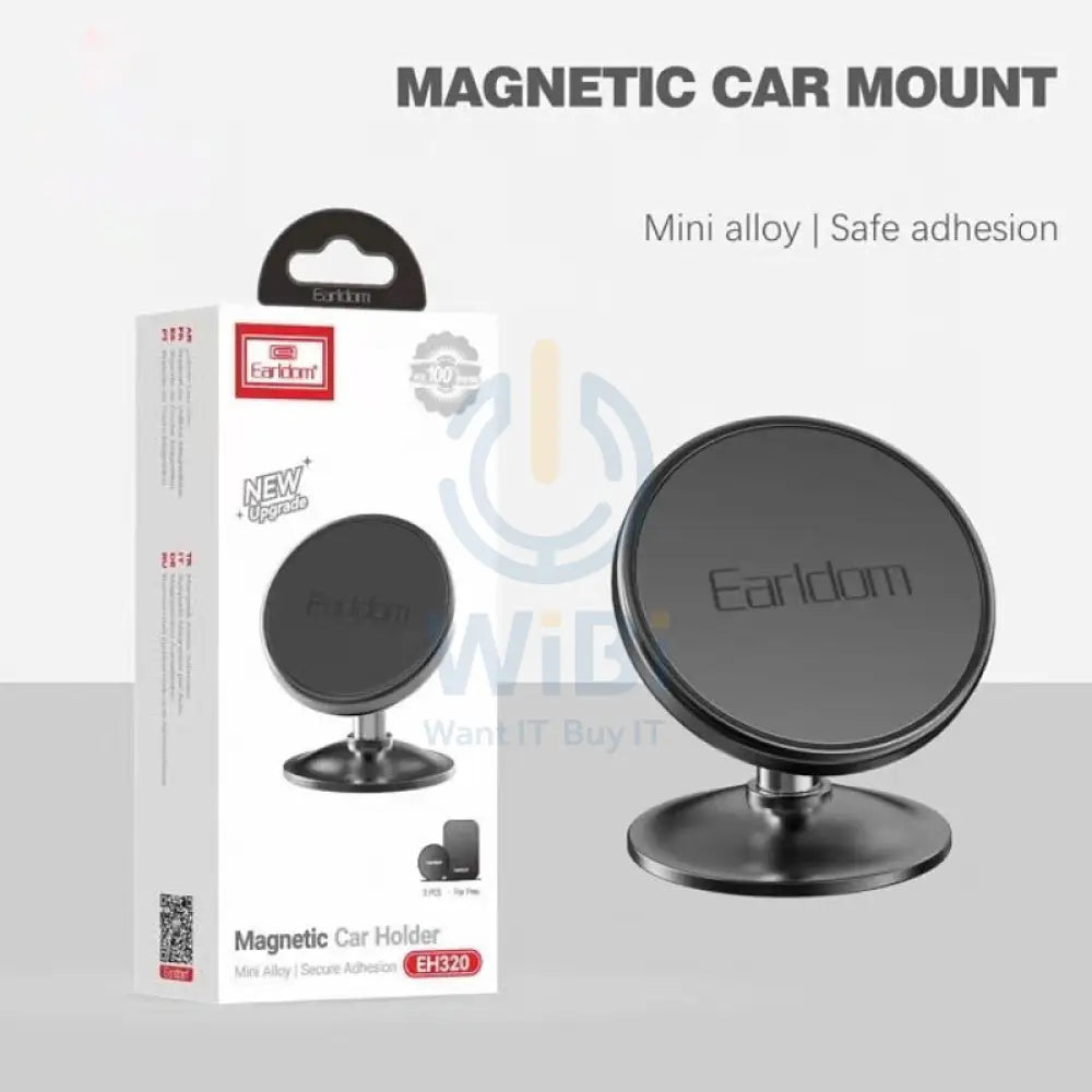 Earldom Magnetic Car Holder EH320 - Black Accessories > Mobiles & Tablets > Mobiles > Mobile Holder / Stands