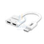 Earldom OT33 2 in 1 Lightning Adapter White Accessories > Cables & Converters