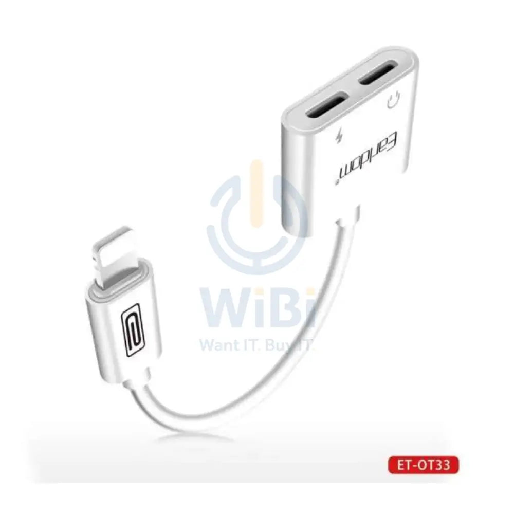 Earldom OT33 2 in 1 Lightning Adapter White Accessories > Cables & Converters